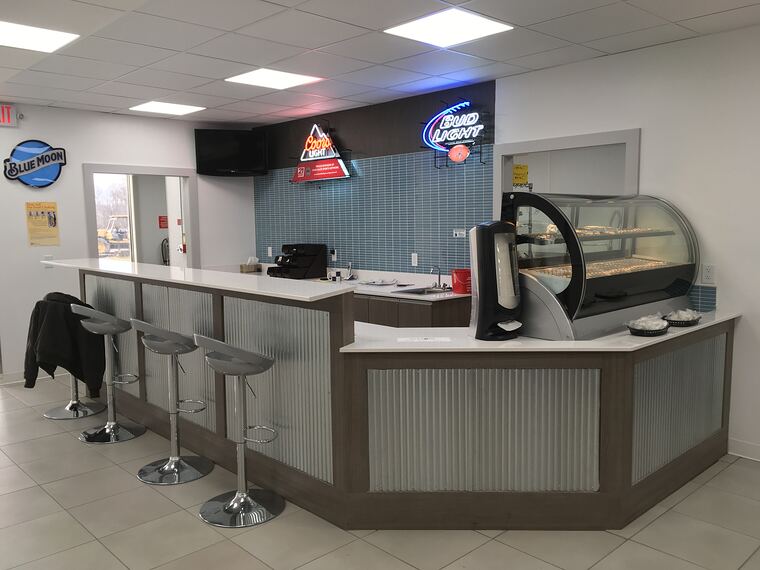 Commercial bar with display case