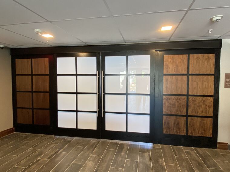 Commercial shoji-style sliding doors